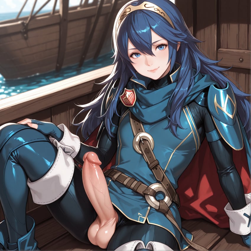 ai_generated ai_generated_slop blue_eyes blue_hair dragonk8 femboy feminine_faced_male feminine_male fire_emblem fire_emblem_awakening lucina_(fire_emblem) male rule_63 sole_male solo