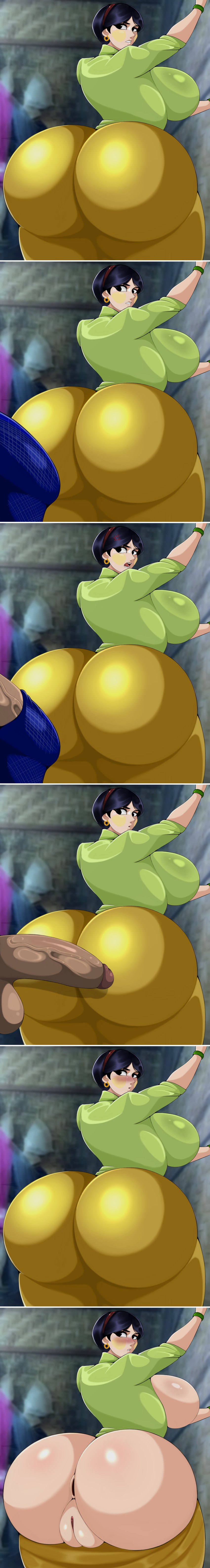 1boy 1girls 2d_(artwork) ass_focus big_ass big_breasts big_butt big_penis big_thighs burma burmese clothing faceless_male highres htetlin myanmar_(burma) oc original original_character thanakha traditional_clothes
