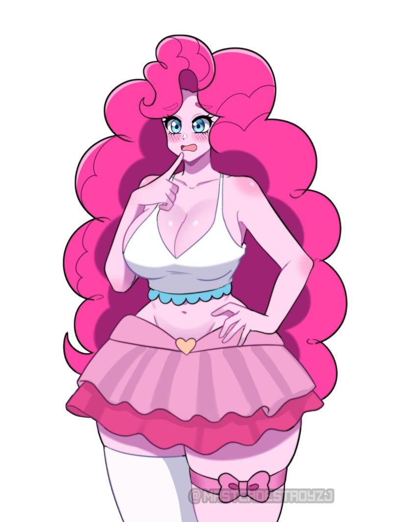 1girls ass ass_focus back_view big_ass big_breasts big_butt big_thighs big_titties blue_eyes breasts clothing curvaceous curvaceous_female curvaceous_figure curvy curvy_figure curvy_hips equestria_girls female female_focus female_only friendship_is_magic hasbro large_breasts looking_at_viewer masterdestroyzj my_little_pony pink_body pink_hair pinkie_pie_(eg) pinkie_pie_(mlp) solo solo_female thick_thighs