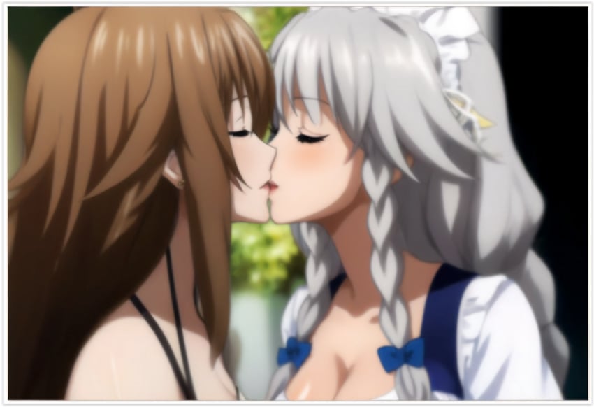 2milfs 2women ai_generated daughter-in-law grayfia_lucifuge high_school_dxd in-lawcest kissing lesbian_couple lesbian_kiss lovers mother-in-law mother-in-law_and_daughter-in-law venelana_gremory yuri