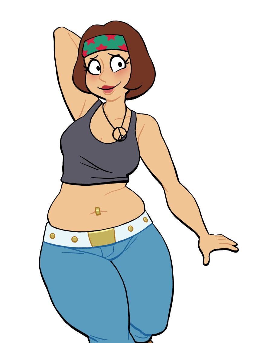 1girls 2024 20th_century_fox 20th_century_studios american_dad brown_hair clothing cosplay family_guy female female_only headband lovetopullmicke meg_griffin png short_hair solo thick_thighs white_background wide_hips