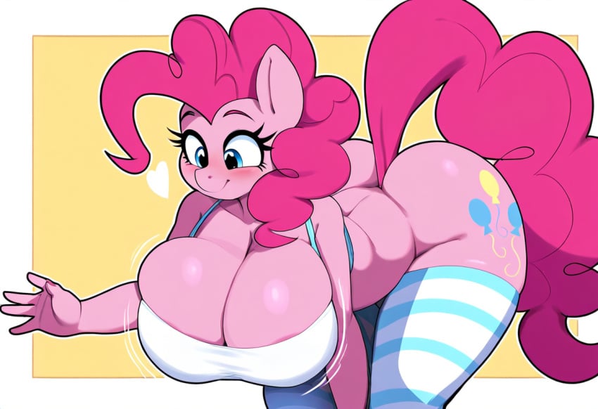 1girls ai_generated anthro big_breasts breasts_bigger_than_head female female_only friendship_is_magic furry furry_female furry_only large_breasts mullon my_little_pony novelai pink_hair pinkie_pie_(mlp) pony top_heavy wide_hips