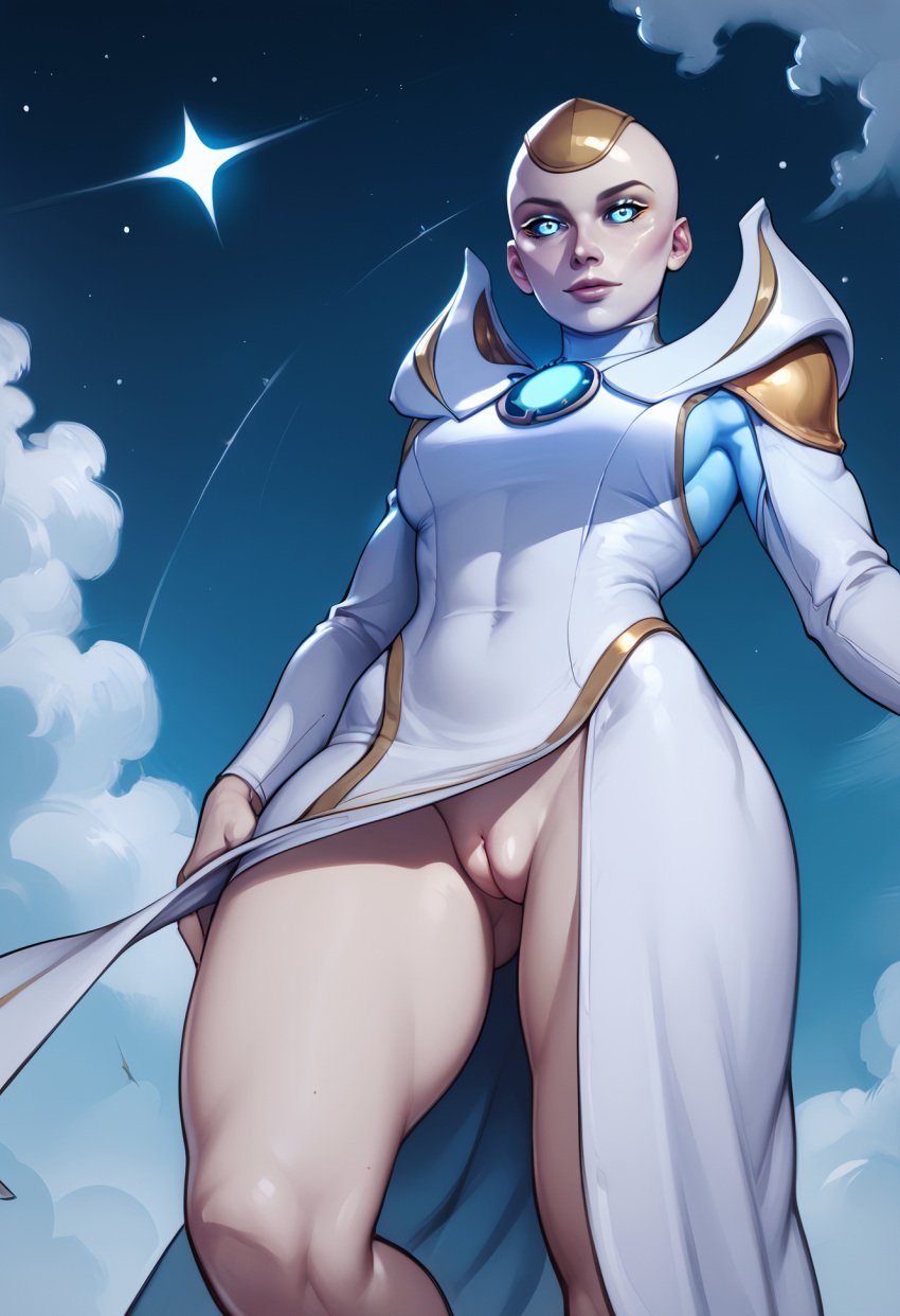 ai_generated game_character goddess kronika mortal_kombat mortal_kombat_11 puffy_pussy pussy robotkesh seductive shaved_pussy thick_thighs video_game video_game_character wide_hips