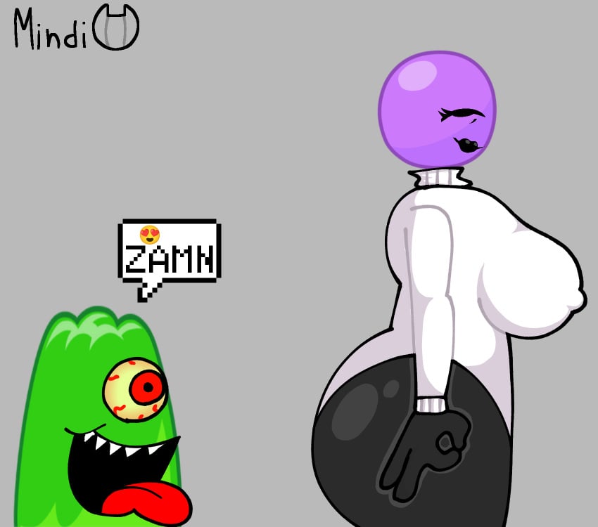 1boy 1boy1girl 1female 1girl1boy 1girls 1milf ass ass_focus battle_for_bfdi battle_for_dream_island bfb bfdi black_lipstick breasts female female_focus freaky gelatin_(bfdi) lipstick lollipop_(bfdi) milf mindi_134 object_show object_shows zamn!