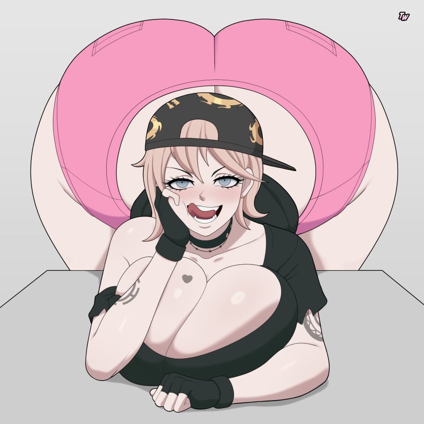 1girl 1girls 2025 2d 2d_(artwork) ass ass_focus ass_up big_ass big_breasts big_butt big_thighs blonde_hair blue_eyes breasts bubble_ass bubble_butt commission danganronpa danganronpa_v3 dat_ass eyelashes fat_ass fat_butt gigantic_ass gigantic_breasts gigantic_butt gigantic_thighs grey_eyes hand_on_face huge_ass huge_breasts huge_butt huge_thighs iruma_miu juicy_ass juicy_butt large_ass large_breasts large_butt large_thighs looking_at_viewer looking_pleasured massive_ass massive_breasts massive_butt massive_thighs mouth mouth_open pale-skinned_female pale_skin sharp_teeth shiny_ass shiny_breasts shiny_butt shiny_hair shiny_skin short_hair shorts solo solo_female tattoo tattoo_on_breast teeth teeth_showing teeth_visible thick_ass thighs tight_clothes tight_clothing tongue tongue_out truewaifu white_skin white_skinned_female yellow_hair