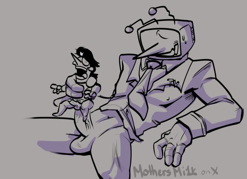 2boys deltarune deltarune_chapter_2 deltarune_chapter_3 gay male_only spamton_g._spamton spamton_g_spamton tenna_(deltarune) yaoi