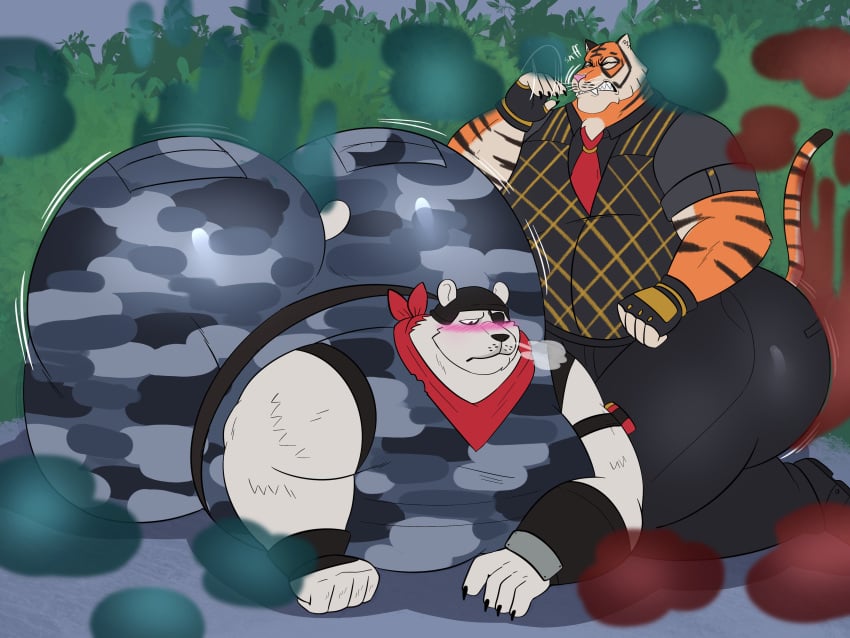 ass ass_bigger_than_head ass_up big_ass big_belly big_butt blush blush blush_lines bush clothed clothed_male fart fart_cloud fart_fetish farts fat fat_ass fat_butt fat_male fortnite fortnite:_battle_royale furry gay hidden hiding hiding_in_bushes megacoolbear_(artist) oscar_(fortnite) polar_bear polar_patroller shaking_ass shaking_butt sniffing sniffing_farts tiger