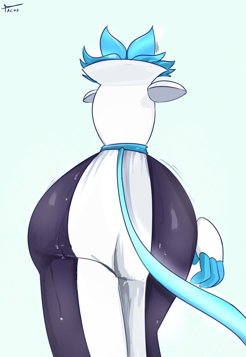 ass ass_focus back_view deltarune deltarune_chapter_2 dress pachalt tagme tasque_manager_(deltarune) video_games