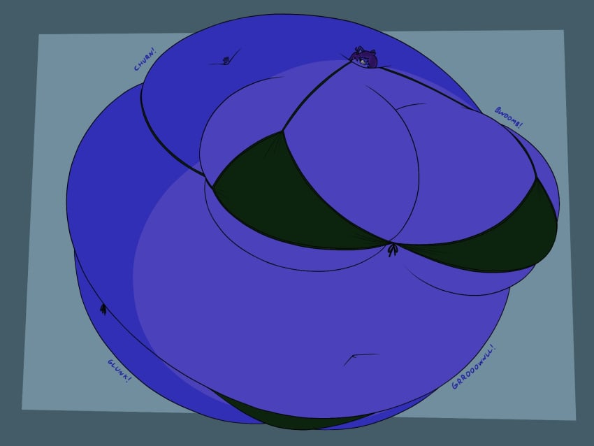 big_breasts bikini blueberry_inflation breasts cleavage female furry huge_breasts inflation lj_caffie tagme thick_thighs wide_hips