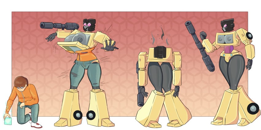 big_ass big_breasts breasts female gender_transformation genderswap_(mtf) growth hips huge_breasts jobichie mtf_transformation robotization rule_63 rule_63 thick_thighs transformation transformers wide_hips