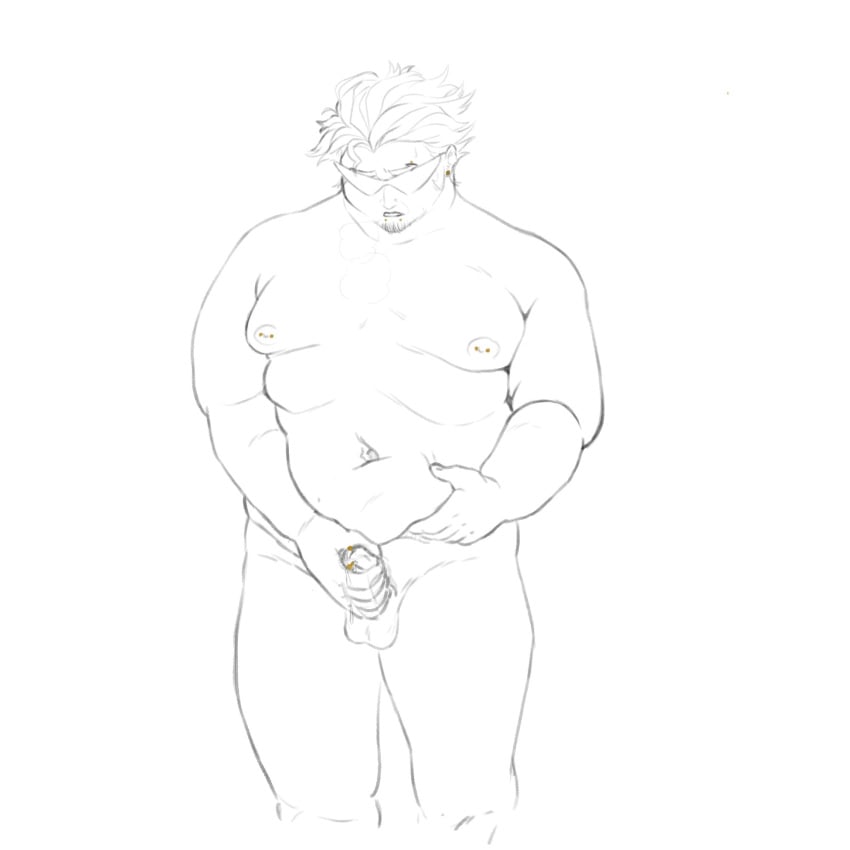 1boy 1boys bro_strider chubby chubby_male dirk_strider fat fat_male homestuck male male_focus male_only masturbating masturbation monochrome request short_hair short_hair_male sketch solo solo_male spicyglitter1 spiky_hair