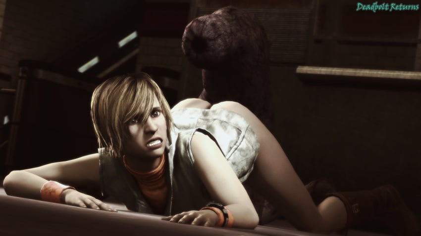 1girls 3d ass_up bottomless deadboltreturns female female_only heather_mason numb_body_(silent_hill) scared silent_hill silent_hill_3 worm