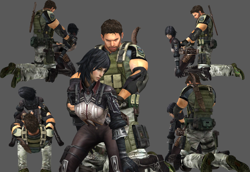 1boy 1girls 3d calyce chris_redfield granado_espada resident_evil tagme