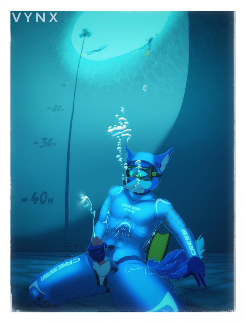 asphyxiation bubbles cum_rope drowning epicaricacy furry tagme underwater