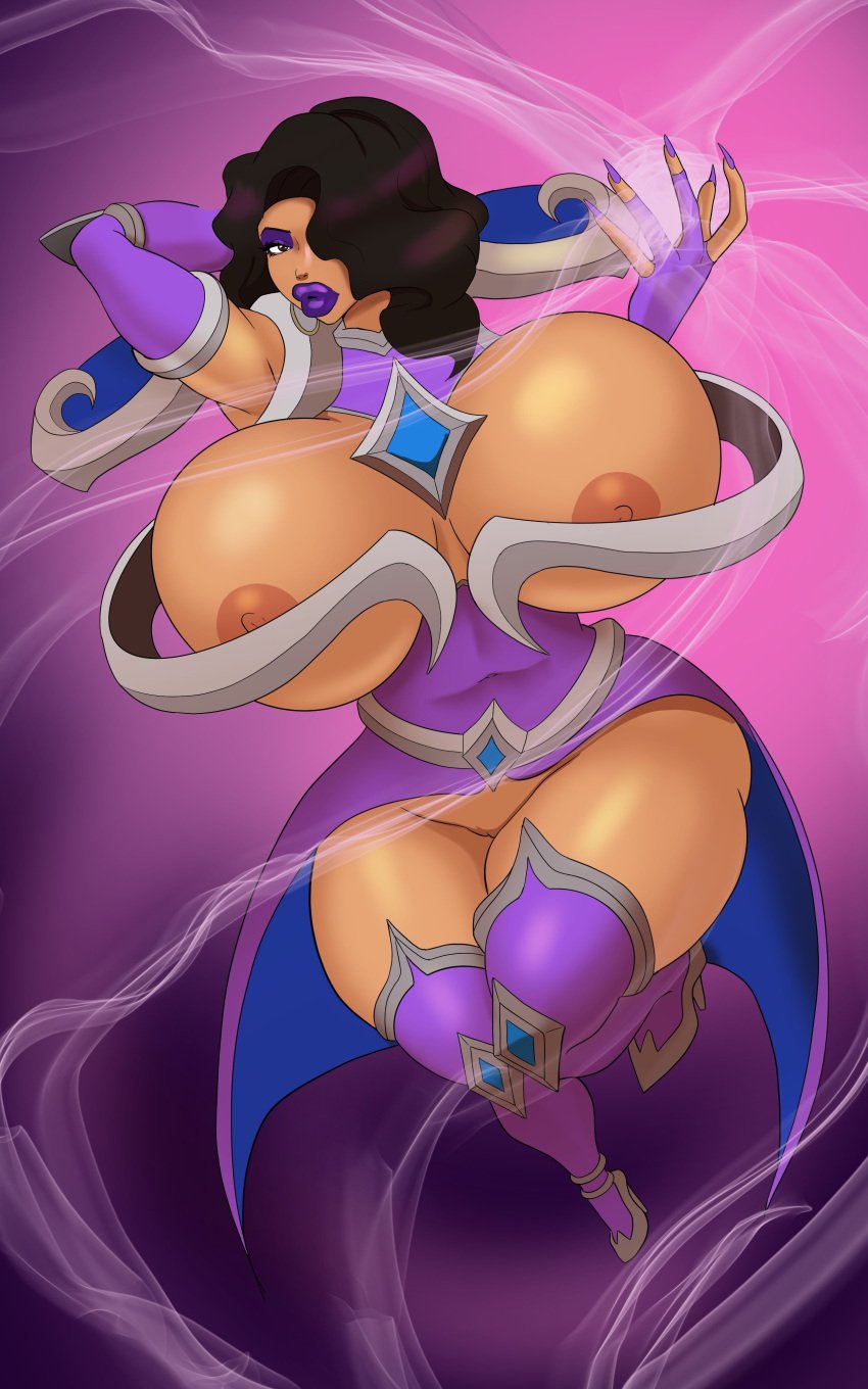 1girls annon areolae big_lips bimbo bimbofication female female_only gigantic_breasts hourglass_figure huge_breasts huge_hips human instructor_chillheart instructor_fireheart looking_at_viewer nipples revealing_clothes solo solo_female thick_thighs thunder_thighs wide_hips world_of_warcraft