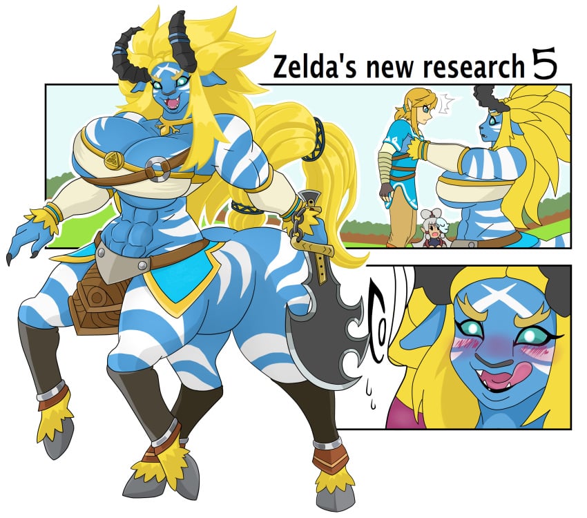 breath_of_the_wild implied_transformation link link_(breath_of_the_wild) lynel princess_zelda the_legend_of_zelda transformation urusee584 zelda_(breath_of_the_wild)