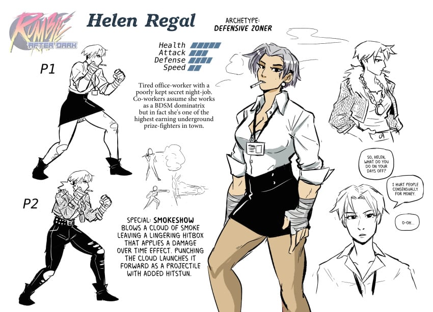 1girls character_profile character_sheet female female_only fighting_game helen_(spicymancer) spicymancer