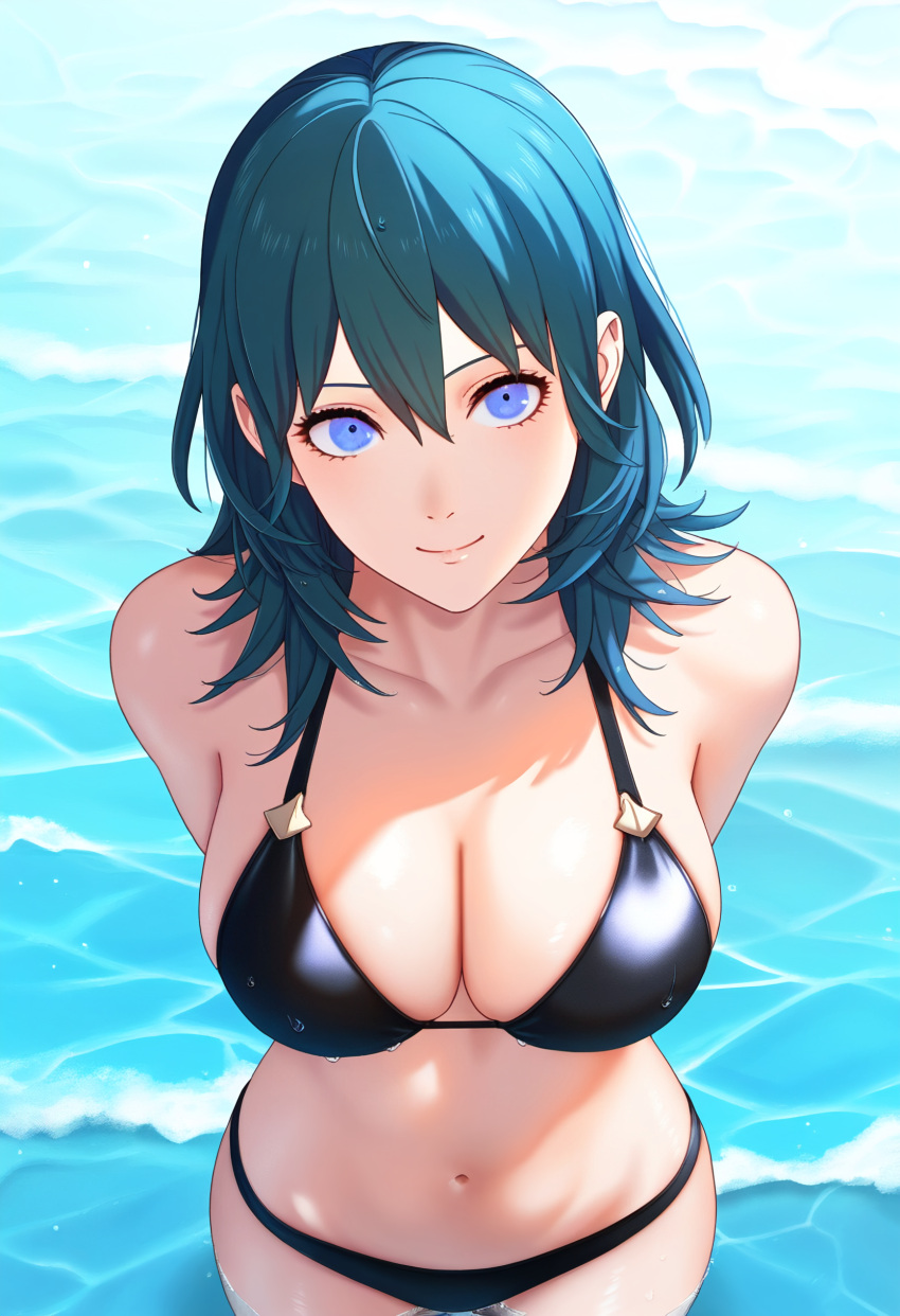 ai_generated blue_eyes blue_hair breasts byleth_(female)_(fire_emblem) byleth_(fire_emblem) byleth_(fire_emblem)_(female) dumi female female_only fire_emblem fire_emblem:_three_houses nai_diffusion nintendo solo stable_diffusion