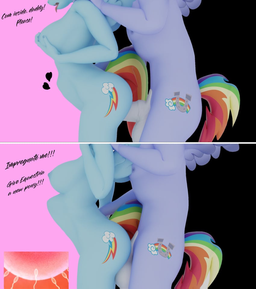 3d 3d_(artwork) abdominal_bulge bow_hothoof_(mlp) cheating cheating_husband cum_in_pussy cum_inside father_and_daughter impregnation incest my_little_pony pectoral_bulge rainbow_dash_(mlp) vaginal_penetration vaginal_sex