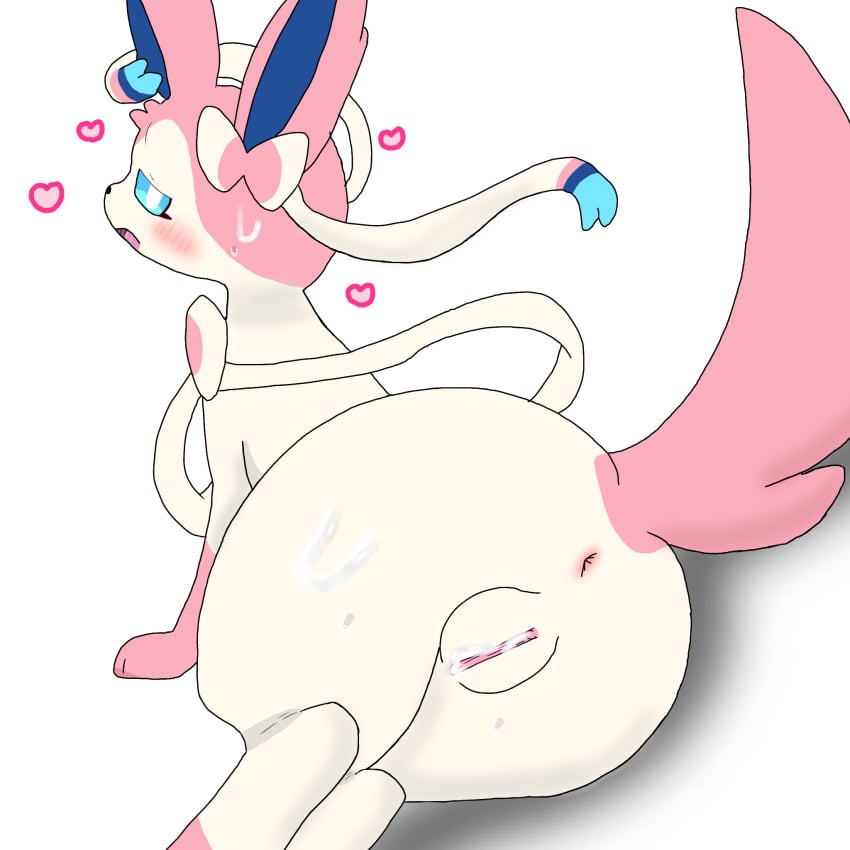 1:1 1girls 2025 after_sex anus ass big_ass big_butt blue_eyes blush cum cum_in_pussy cum_on_ass cum_on_face digital_media_(artwork) eeveelution eyelashes feet_out_of_frame female female_focus female_only feral furry generation_6_pokemon genitals head_turned heart hearts_around_head hi_res interspecies large_ass looking_at_viewer looking_back lying mammal nintendo nude on_side open_mouth pink_fur pink_pussy pokemon pokemon_(species) pokemon_xy pokephilia pussy quadruped raised_tail rear_view ribbons_(anatomy) shadow simple_background solo solo_female solo_focus sweat sylveon tagme tail vagina video_games white_background white_fur zoophilia