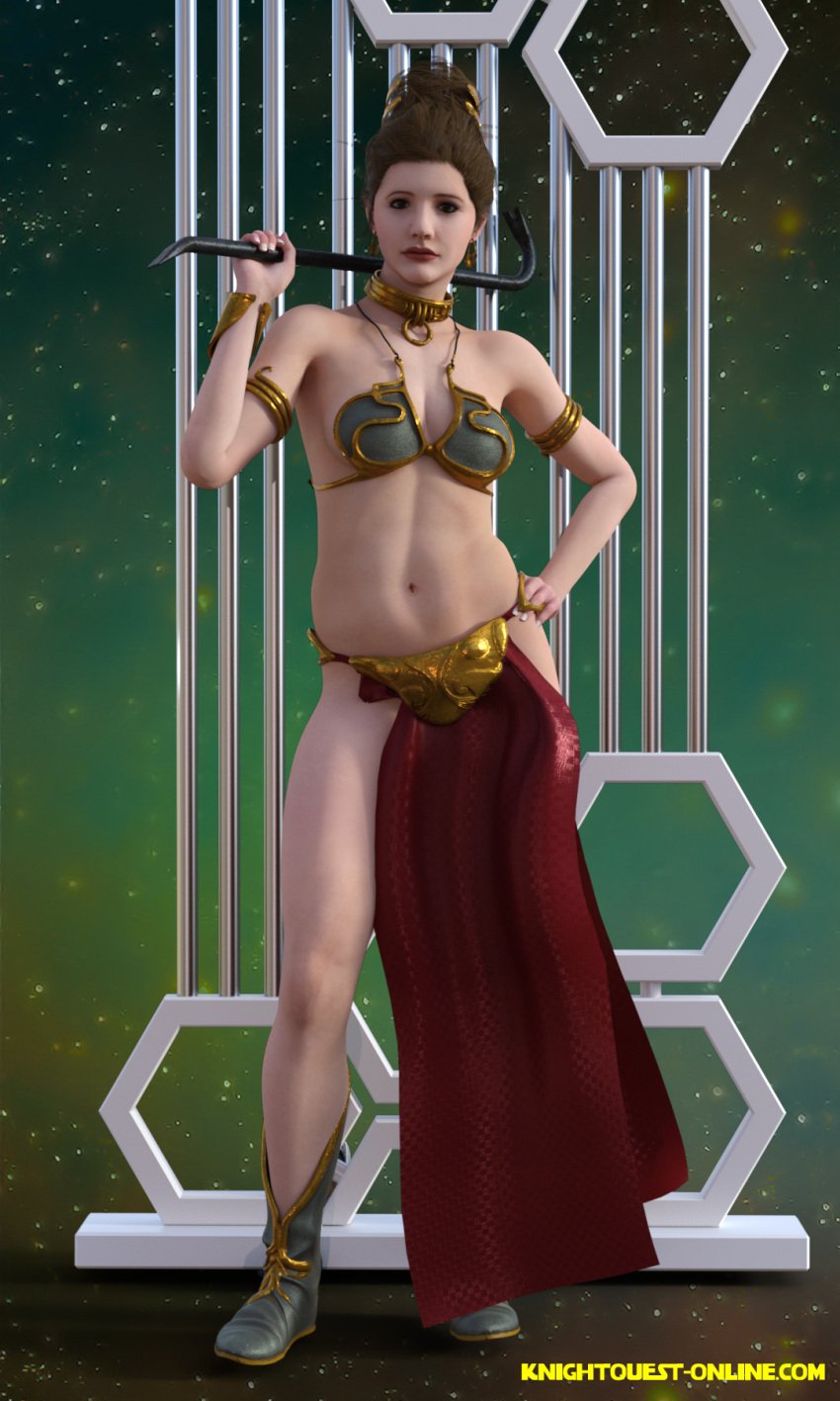 3d brown_hair crowbar loincloth pelvic_curtain princess_leia_organa slave_leia star_wars stjude90