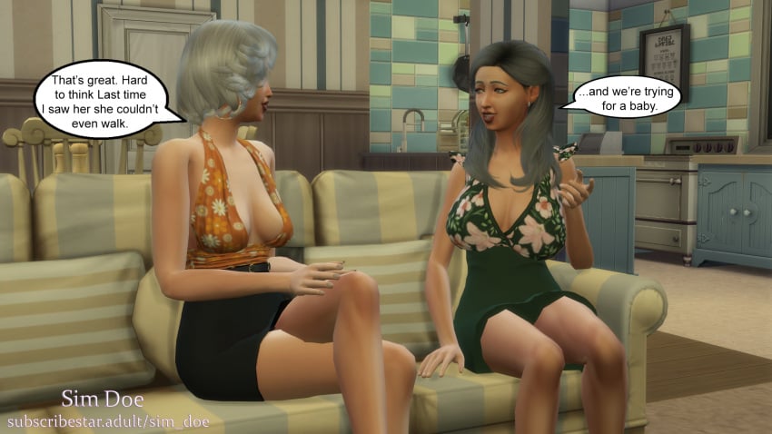 2futas 2girls 3d caption chatting english english_text futa_on_futa futa_only futanari gilf grandma grandmother granny grey_hair old_woman older_female original_characters petite petite_body petite_breasts petite_female petite_futanari sarah_peck(sim_doe) sexy_clothing sexy_dress sexy_outfit sim_doe sims sims4 sims_4 speech_bubble speech_bubbles susan_britt(sim_doe) the_sims the_sims_4