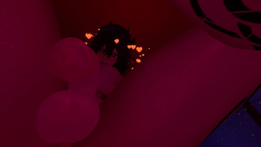 above_view dark-skinned_male femboy heart-shaped_pupils vrchat