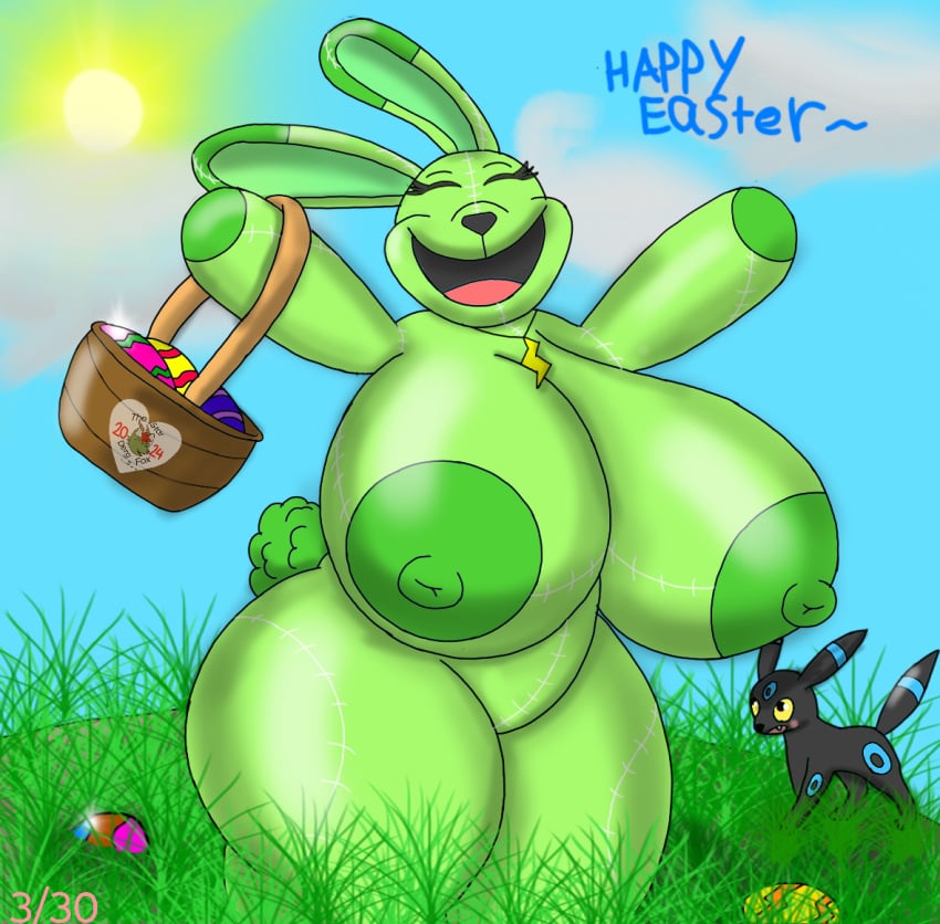 bunny camp critters_(poppy_playtime) female furry_only grass grass_field green_body green_fur green_skin happy_easter hoppy_hopscotch hoppy_hopscotch_(poppy_playtime) hyper hyper_ass hyper_breasts hyper_butt hyper_hips landscape no_humans poppy_playtime poppy_playtime_(chapter_3) rabbit rabbit_tail simple_background simple_shading smiling_critters thick thick_ass thick_breasts thick_butt thick_hips thick_thighs