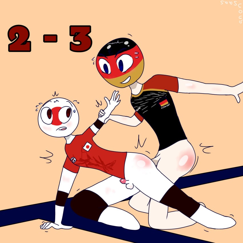 anonsaas asian countryhumans domination gay germany_(countryhumans) humiliation japan_(countryhumans) micropenis olympia olympics rape size_difference small_penis small_penis_humiliation tiny_penis twink volleyball