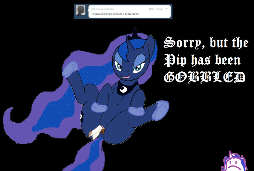 equine female feral friendship_is_magic mspaintponies my_little_pony pipsqueak_(mlp) princess_luna_(mlp) pussy tumblr twilight_panda unbirthing vore