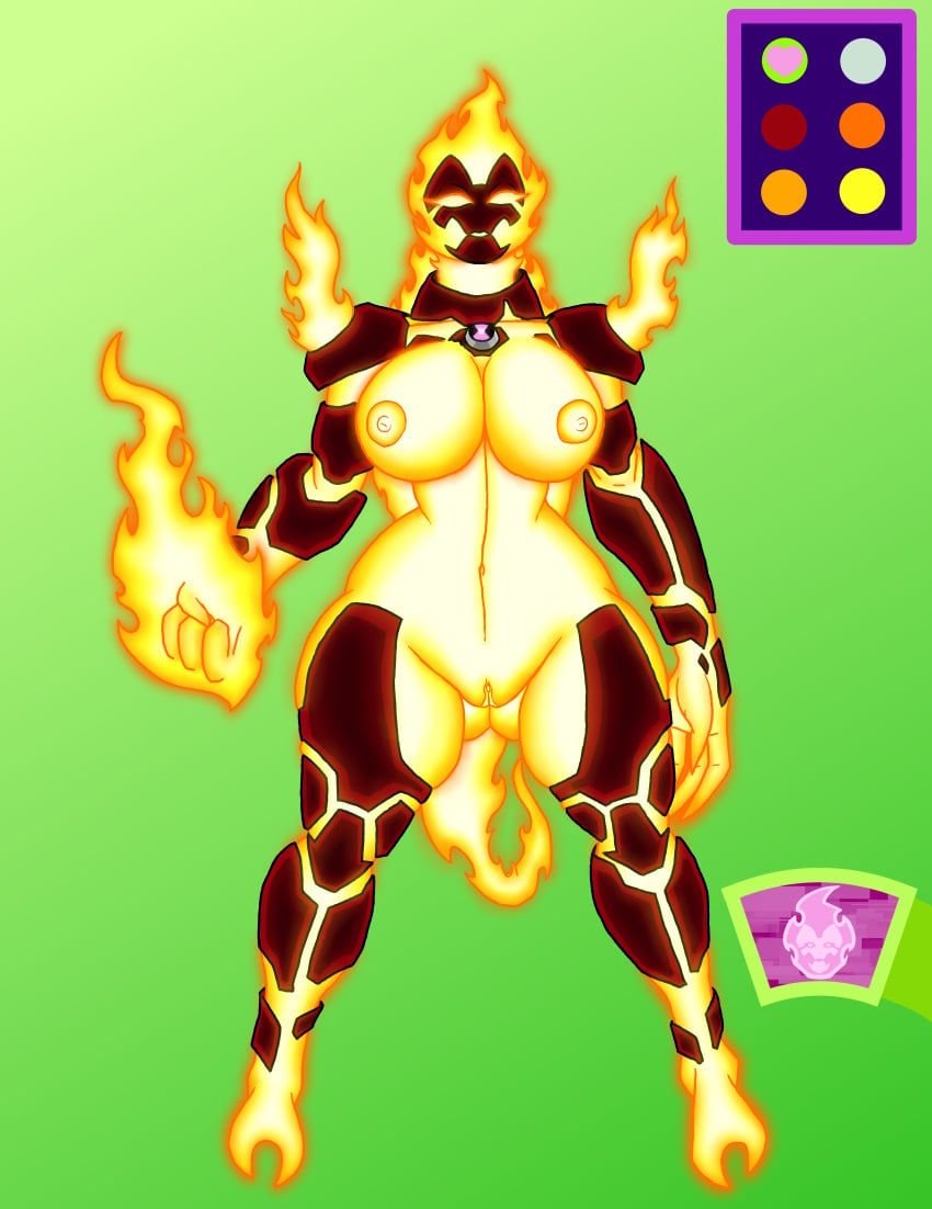 ben10 ben_10 chaquetrix gender_bender genderbent heatblast rule_63