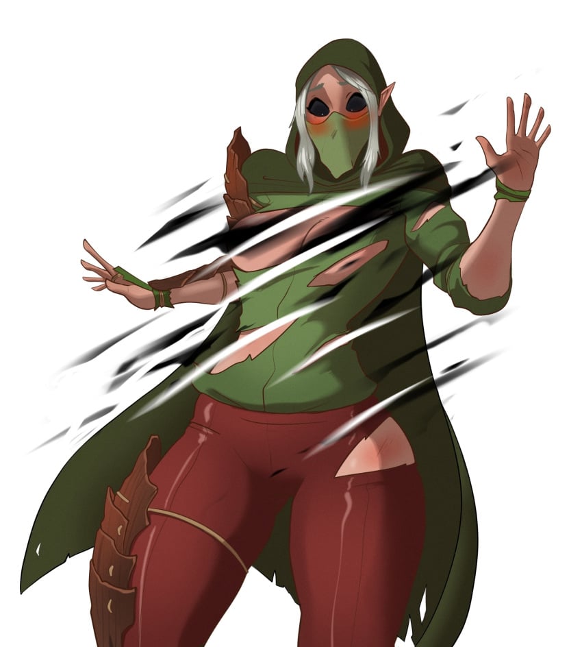 1girls black_eyes elf elf_ears female kerillian spacemaxmarine torn_clothes torn_clothing vermintide warhammer_(franchise) warhammer_fantasy white_hair