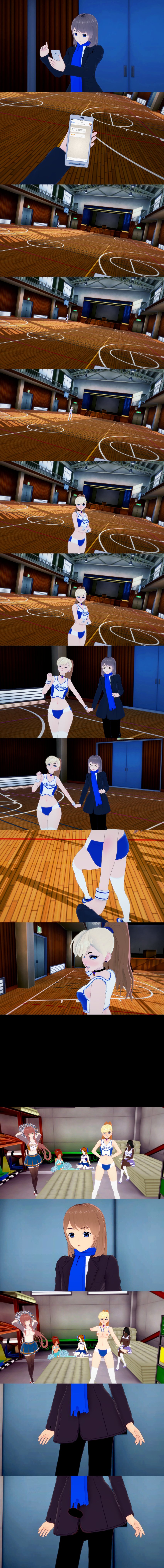 at_night blonde_hair boobs_out cheerleader_outfit cheerleader_squad cheerleader_uniform coral_brown_hair dark-skinned_female doki_doki_literature_club ebony flashing_breasts gym_storage_room gymnasium hard_on humanized invitation inviting_to_fuck inviting_to_sex jessica_barnsley koikatsu lola_bunny_(human) monika_(doki_doki_literature_club) orgy original_character rachel_amber red_hair skyla_cruz university