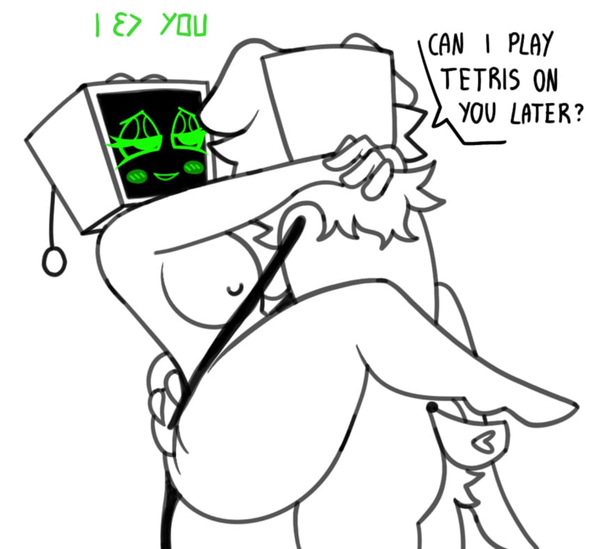 big_breasts big_butt big_thighs blush breasts dandy's_world fucked_silly goob_(dandy's_world) green_eyes held_up huge_butt huge_thighs hugging_ass hugging_partner i_love_you looking_at_partner roblox screen_face straight_sex stregaz173341 tetris tv_face vee_(dandy's_world)