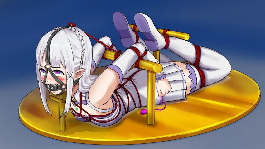 1female 1girls blush bobapple bondage bound bound_arms bound_legs cock_gag crying crying_with_eyes_open deepthroat deepthroat_gag deepthroat_training dildo_gag dildo_plug_gag dildogag dress emilia_(re:zero) eyes_rolling_back female female_only femsub fixed forced_deepthroat forced_oral fully_clothed gag gagged harness_gag harness_ring_gag helpless helpless_female helpless_girl immobile irrumation mind_break oral_object_insertion penis_gag pink_vibrator plug_gag plugged purple_eyes re:zero_kara_hajimeru_isekai_seikatsu red_rope ring_gag rolled_back_eyes rolling_eyes rope rope_bondage sex_slave shibari_over_clothes slave slave_girl slave_training stationary_restraints sub submissive submissive_female tied_up training vibrator vibrator_cord vibrator_under_clothes white_dress white_hair white_legwear