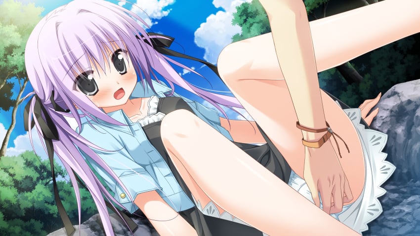 1/2_summer alcot blush fingering game_cg kuonji_sora panties sesena_yau tied_hair twintails underwear