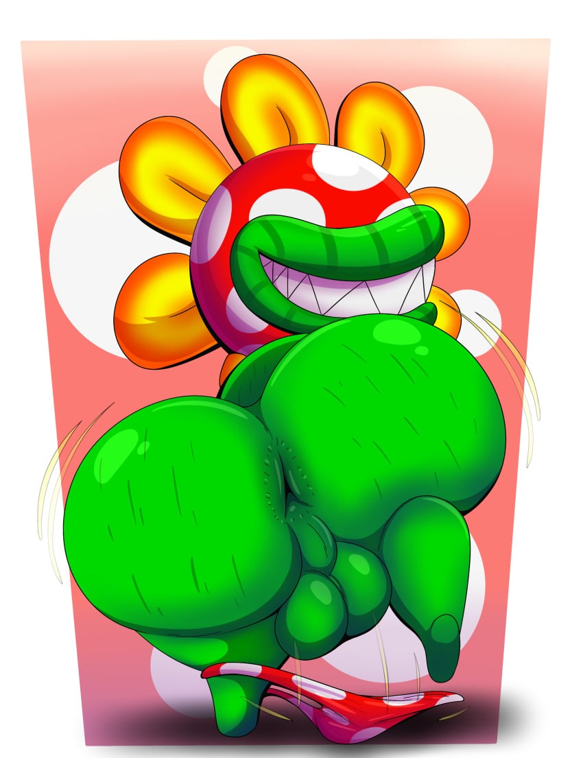 2024 absurd_res anthro anus ass balls big_butt clothed clothing clothing_around_one_leg elemental_creature flora_fauna genitals grin hi_res looking_at_viewer looking_back male mario_bros motion_lines nintendo not_furry panties partially_clothed perineum petey_piranha piranha_plant plant presenting presenting_hindquarters shaking_butt smile solo standing tepigfan101 underwear underwear_around_one_leg underwear_down undressing