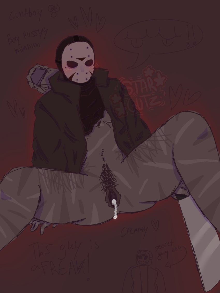 1boy cum_in_pussy cuntboy forsaken_(roblox) intersex jason_(forsaken) jason_voorhees male mask pussy roblox roblox_game robloxian self_harm_scars stargutz69 tagme transmasc weapon