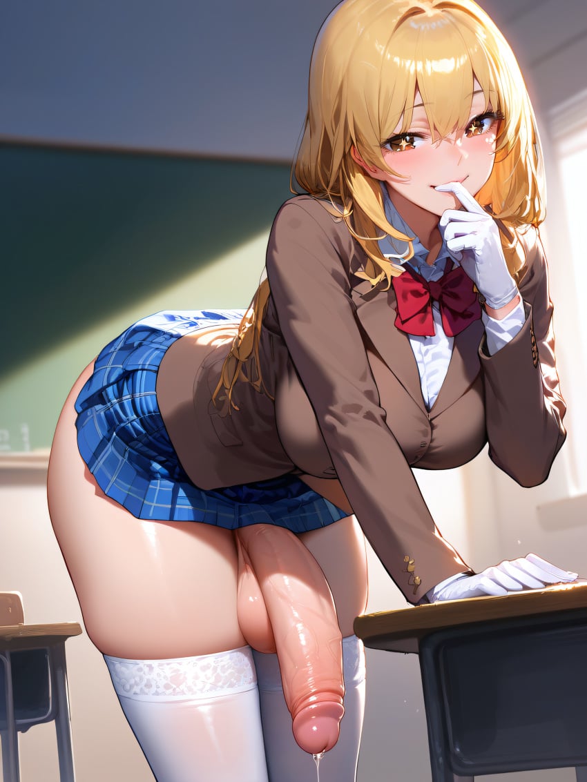 1futa absurd_res ai_generated amiiari balls bent_legs bent_over big_breasts big_penis biting_finger biting_glove breasts cum_drip detailed dickgirl erection foreskin futa_only futanari gloves highres huge_ass huge_breasts intersex knees_bent large_penis long_penis penis pleated_skirt school_uniform schoolgirl seductive seductive_look seductive_smile shokuhou_misaki skirt solo standing star_shaped_pupils testicles thick_thighs thighhighs tight_shirt to_aru_kagaku_no_railgun to_aru_majutsu_no_index uncircumcised uncut