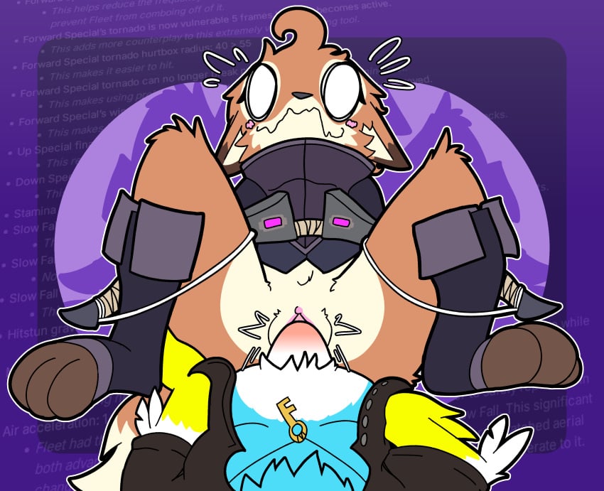 2025 absurd_res anthro avian blush bondage bondage boots bottomless bound bow_(weapon) canid canine clothed clothing digital_media_(artwork) dominant dominant_male dungeons_of_aether ears_down empty_eyes erection eyelashes female first_person_view fleet_(dungeons_of_aether) footwear fox fur fur_tuft genitals hair hi_res interspecies jewelry key key_necklace male male/female male_penetrating male_pov mammal necklace no_pupils orange_body orange_fur otterjunk penetrating_pov penetration penile penile_penetration penis penis_in_pussy pivoted_ears pussy questionable_consent ranged_weapon restrained restrained_by_weapon rivals_of_aether sex shoes squiggle_mouth stylized_empty_eyes submissive submissive_female taylor_(invalid_nickname) text toeless_boots toeless_footwear tuft vaginal_penetration vaginal_penetration weapon