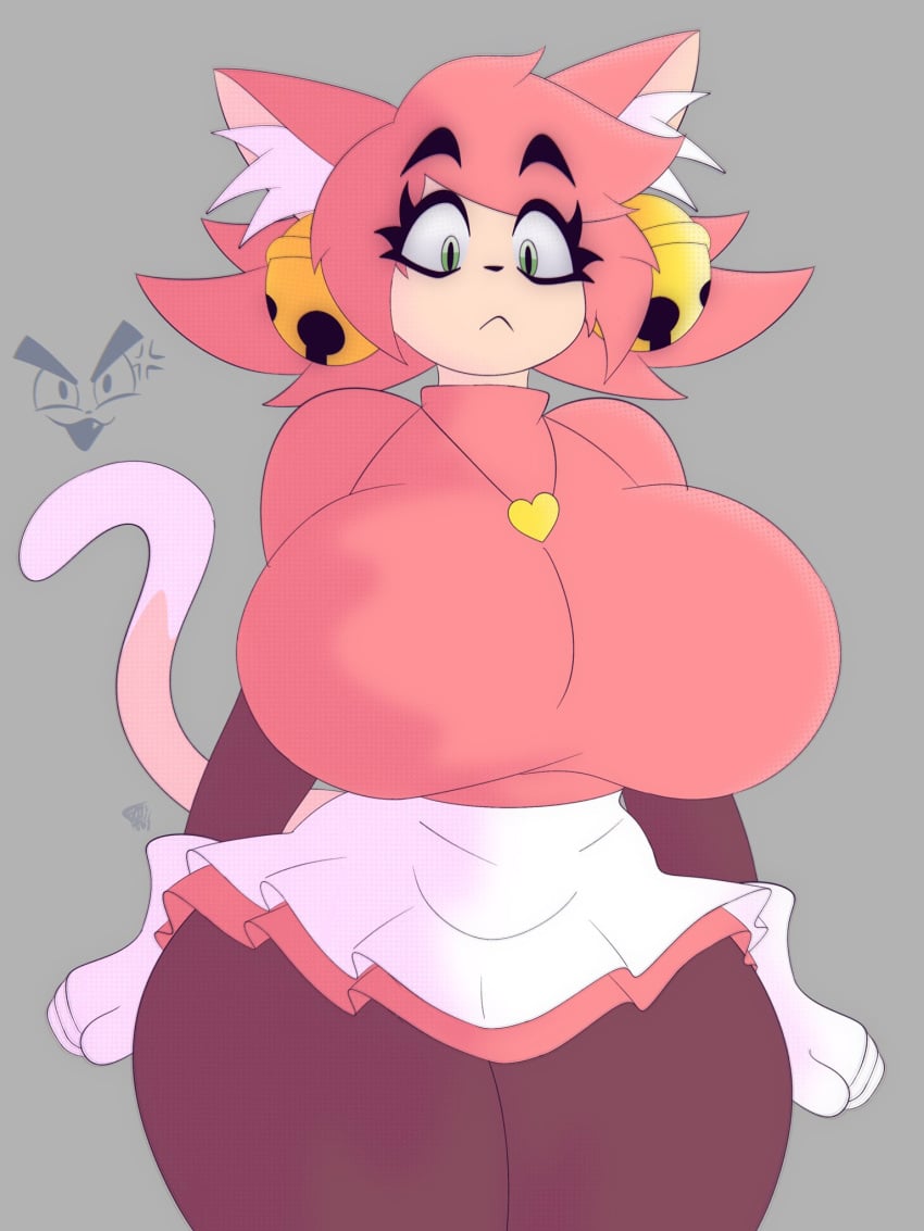 big_ass big_breasts big_butt cat_ears cat_tail catgirl deltarune deltarune_chapter_5 fully_clothed goofy_horns mad_mew_mew small_waist solo undertale wide_hips
