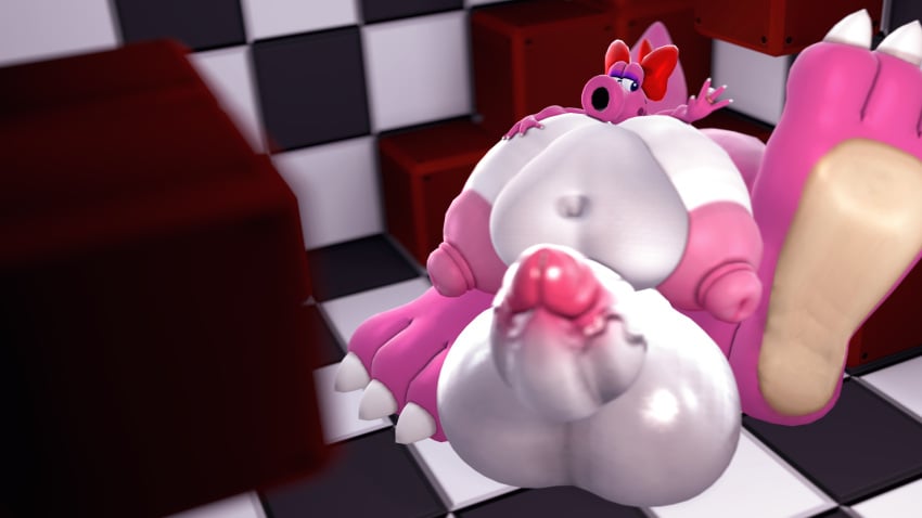 3d_(artwork) anthro balls belly big_balls big_belly big_breasts big_feet big_penis birdo birdo_(character) breasts digital_media_(artwork) dinosaur feet genitals herm hi_res huge_balls huge_belly huge_breasts huge_cock huge_feet hyper hyper_balls hyper_belly hyper_breasts hyper_feet hyper_genitalia hyper_penis intersex mario_(series) mario_bros maxcove nintendo overweight paws penis prehistoric_species reptile scalie solo source_filmmaker_(artwork)