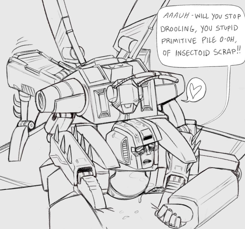 blush drool dubious_consent insecticon insects male male_only scrussy starscream transformers