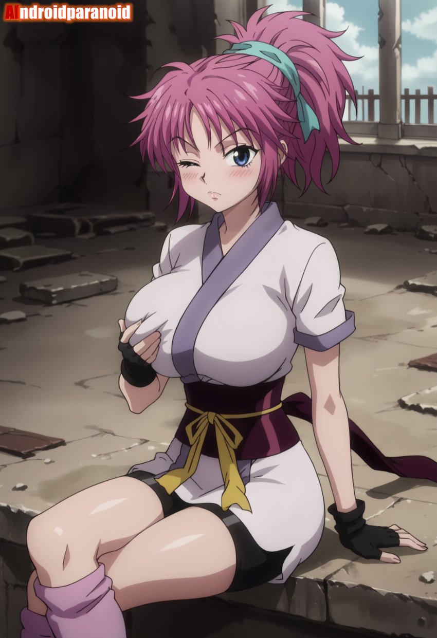 1girls ai_generated aindroidparanoid ass big_ass big_breasts big_butt breasts busty criminal curvy cute fat_ass female female_only hair hi_res hips huge_ass huge_breasts human hunter_x_hunter kimono kunoichi large_ass large_breasts legs machi_komacine narrow_waist ninja pink_hair ponytail sitting slim_waist stable_diffusion tagme thick_ass thick_legs thick_thighs voluptuous waist wide_hips