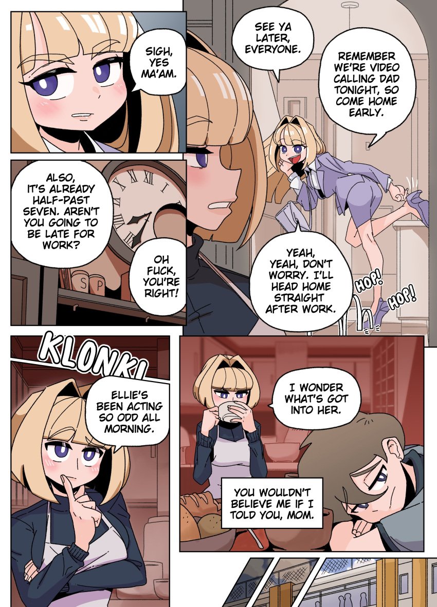 color comic ellie_(impunderneath) english_text female impunderneath maria_(impunderneath) mother original original_character possessed possession