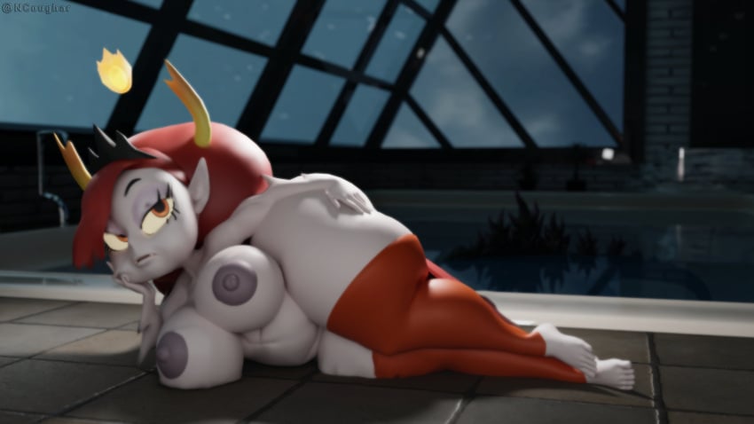 1girls 3d hekapoo laying_down ncoughar star_vs_the_forces_of_evil tagme