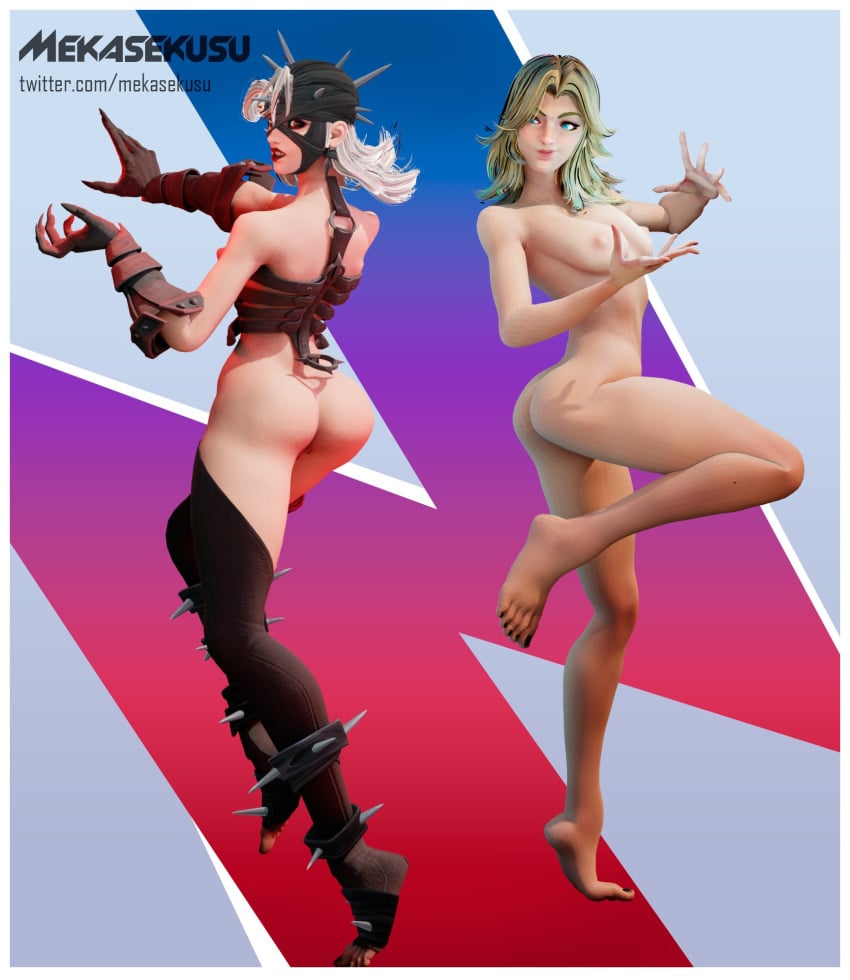 2girls 3d ass big_ass breasts female invisible_woman invisible_woman_(marvel_rivals) malice_(marvel) malice_(marvel_rivals) marvel marvel_rivals mekasekusu nipples sue_storm