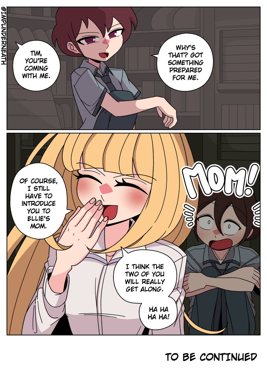 blonde_hair color comic ellie_(impunderneath) english_text female impunderneath original original_character possessed possession purple_eyes