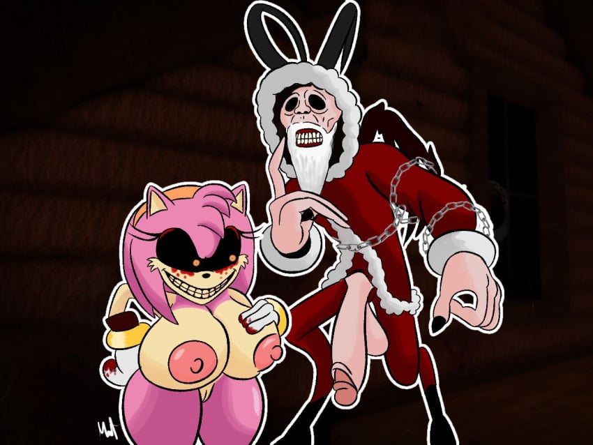 amy.exe amy_rose anthro big_ass big_breasts big_nipples big_penis big_thighs creepypasta female hedgehog hedgehog_humanoid krampus looking_at_penis looking_down naked naked_female no_bra no_panties pcx pillar_chase_2 pink_body pink_fur pink_hair pink_skin roblox roblox_game smile sonic.exe thorn_(pillar_chase_2) yellow_eyes yellow_eyes_female