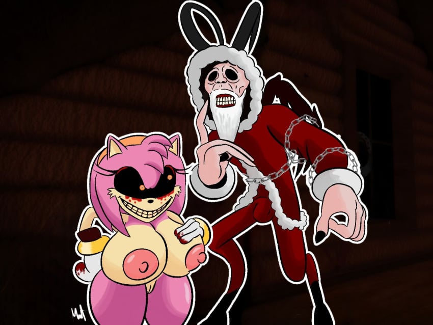 3d_background amy.exe amy_rose anthro artist_request big_ass big_breasts big_nipples big_thighs creepypasta female hedgehog hedgehog_humanoid krampus naked naked_female no_bra no_panties pcx pillar_chase_2 pink_body pink_fur pink_hair pink_skin roblox roblox_background roblox_game smile sonic.exe source_request thorn_(pillar_chase_2) yellow_eyes